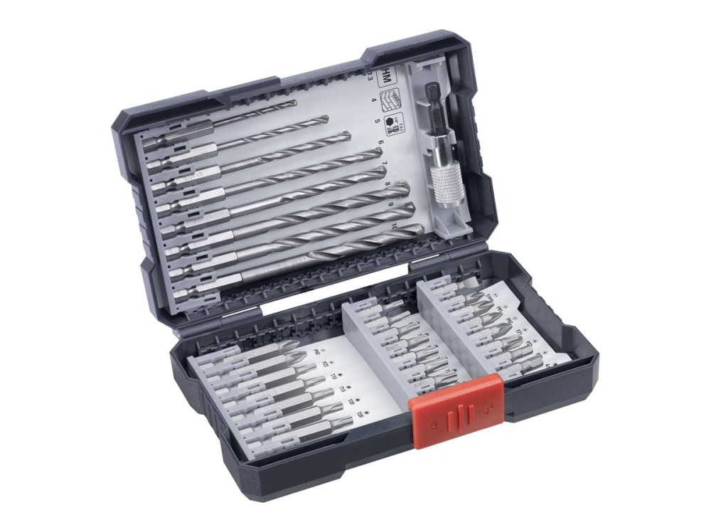 Набор бит, сверл, 33 предмета, кейс KWB 108940