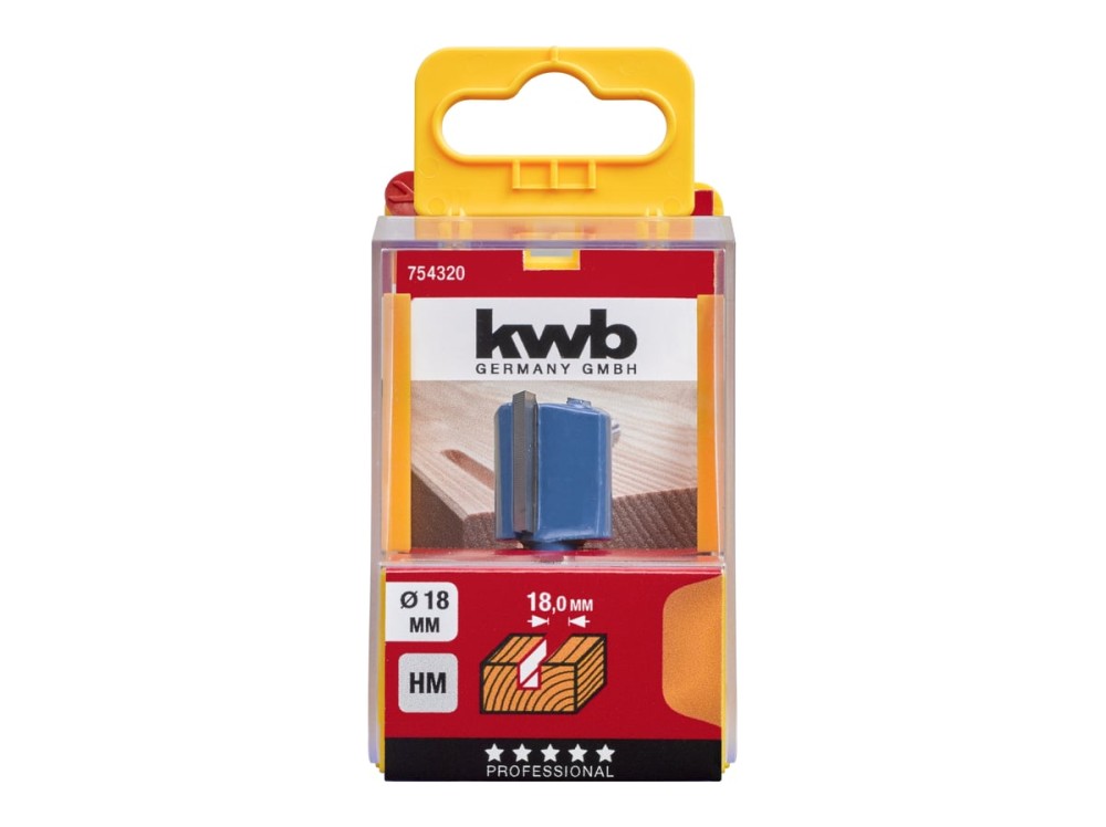 Фреза пазовая KWB HM 18 мм, хвостовик 8 мм 754320