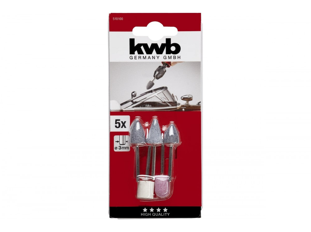Набор абразивных мини-шарошек (5 шт.) для дрелей KWB 5101-00
