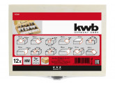 Набор фрез (12 предметов; хв-к 8 мм) для фрезера KWB 757290