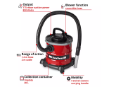 Пылесос для сбора золы Einhell TC-AV 2032 DW, 850 Вт, 20л