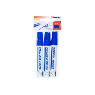Маркер (тонкий, голубой, 3шт) KWB 377130