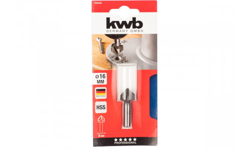 Зенкер по металлу (16 мм; хвостовик 8 мм) KWB 7044-40