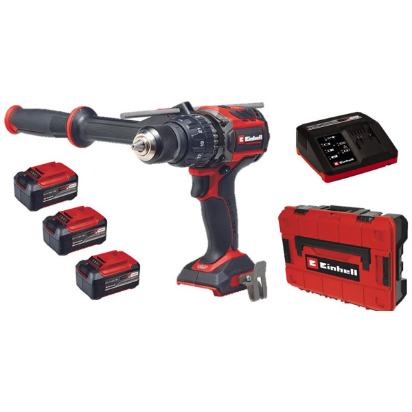 Дрель аккумуляторная ударная Einhell PXC TP-CD 18/120 Li-i BL, 3 АКБ х 5.2 Ач + ЗУ + кейс