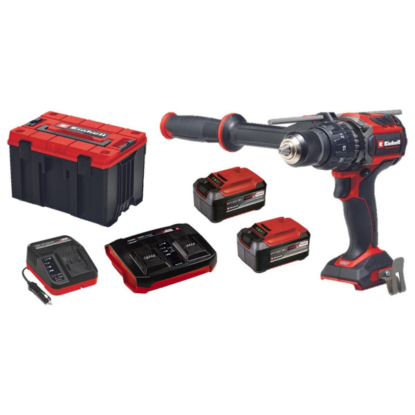 Дрель аккумуляторная ударная Einhell PXC TP-CD 18/120 Li-i BL, 2 АКБ Х 5.2 Ач + ЗУ + кейс