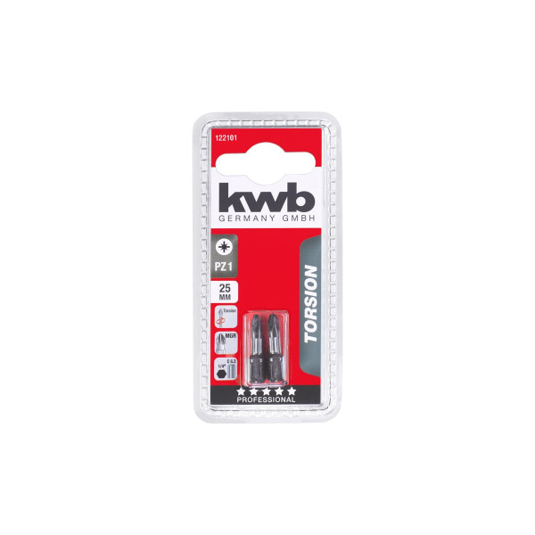 Бита (2 шт, 25 мм) KWB TORSION PZ1 122101