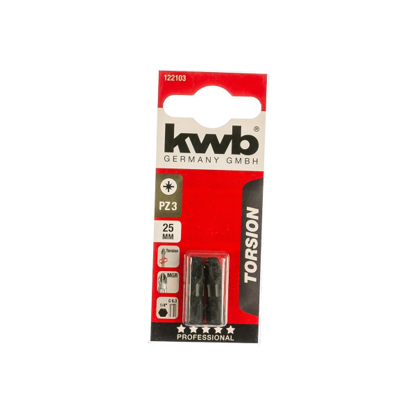 Бита (2 шт, 25 мм) KWB TORSION PZ3 122103
